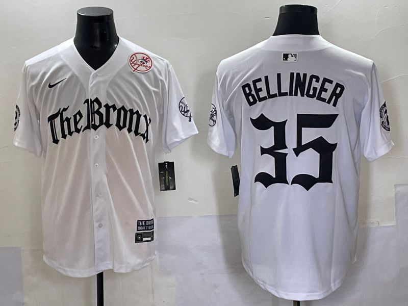 Men 2025 New York Yankees #35 Bellinger White Five generations Joint Name Nike MLB Jersey style 7->new york yankees->MLB Jersey